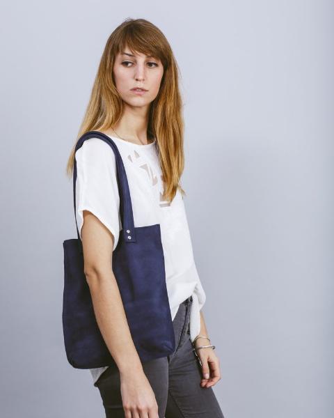 Small Boro suede Dark Blue