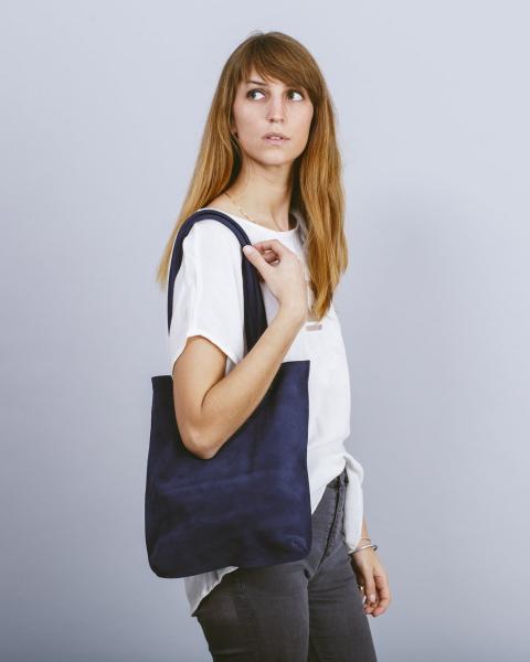 Small Boro suede Dark Blue