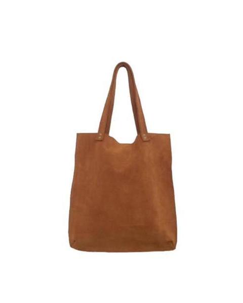 Boro suede tote bag - Brown