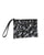 Stains black clutch bag