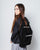 Suede XL black backpack