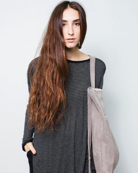 Suede XL grey backpack