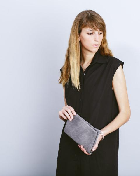 Zipper L grey wallet
